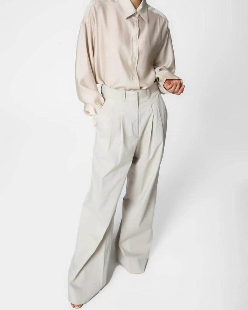 TAMSIN PLEATED TROUSERS IVORY