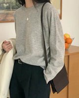 MARLED LIGHTWEIGHT WOOL BLEND KNIT GREY