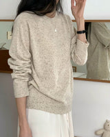 MARLED LIGHTWEIGHT WOOL BLEND KNIT ECRU