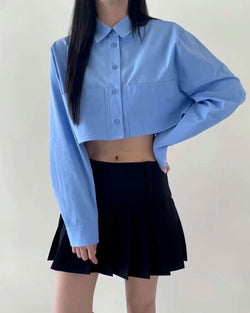 Sanna NY Crop Button Down Shirt