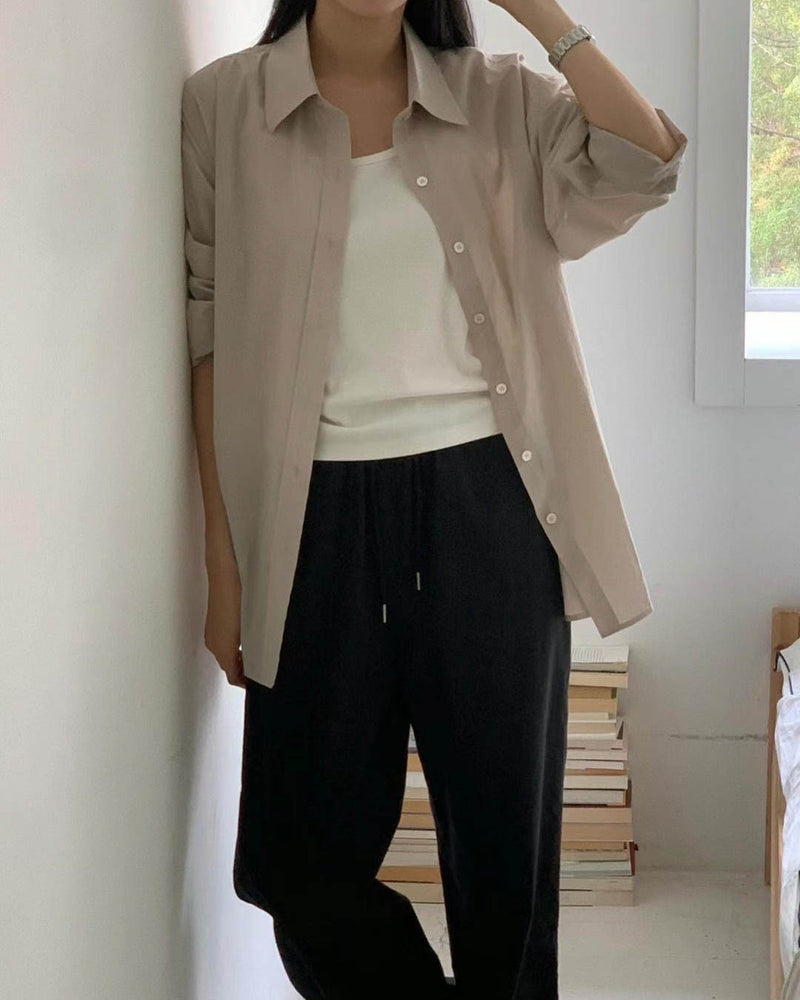Lightweight Classic Shirt Soft Beige
