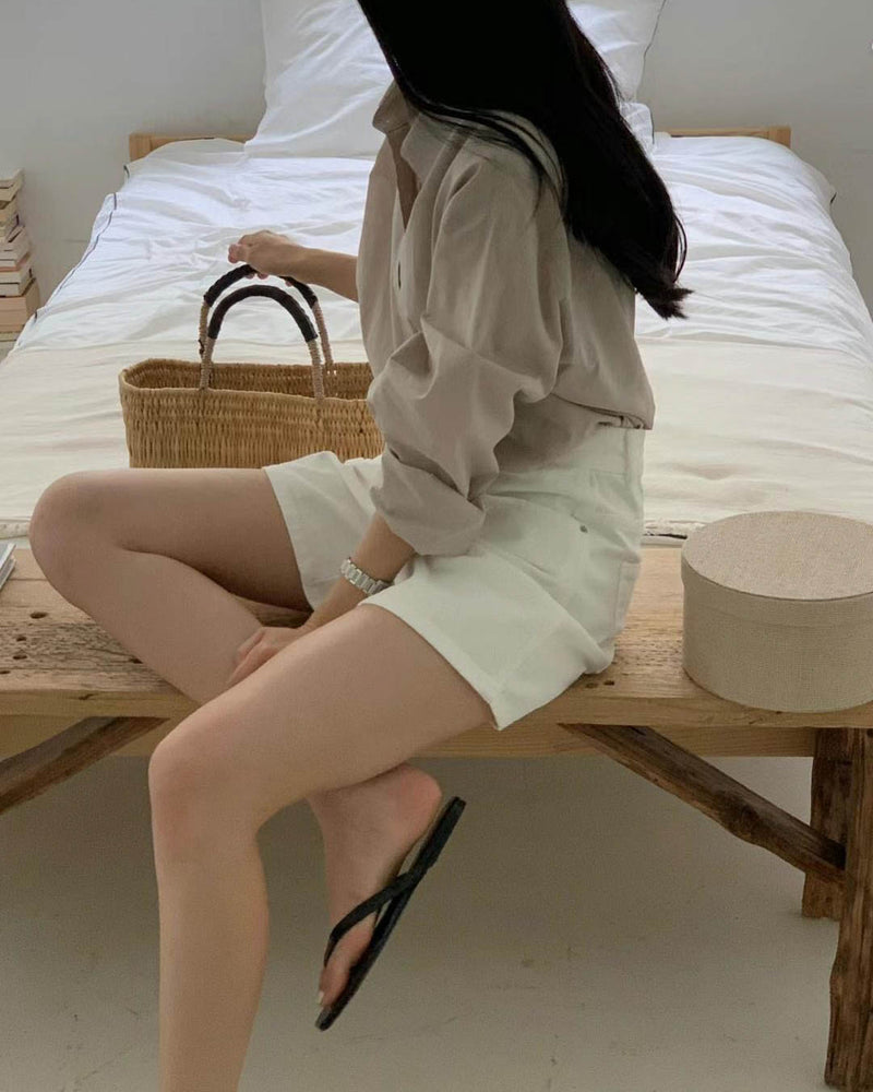 Lightweight Classic Shirt Soft Beige
