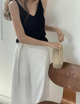 TIE DETAIL MIDI SKIRT