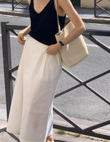 TIE DETAIL MIDI SKIRT