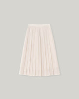 PLEATED MIDI SKIRT IVORY