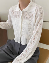 POINTELLE CARDIGAN IVORY