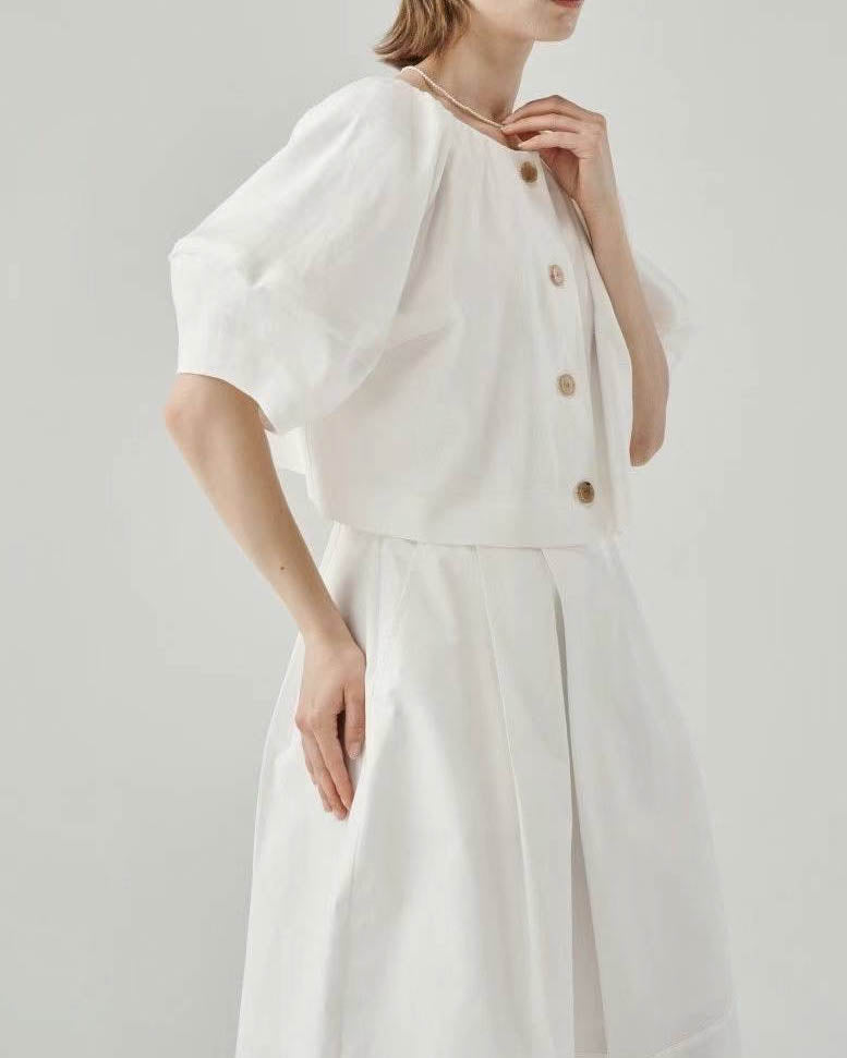 LEIF TOP STRIPE WHITE