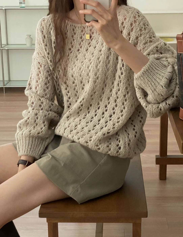 SANNA NY  ALPACA BLEND OPEN KNIT