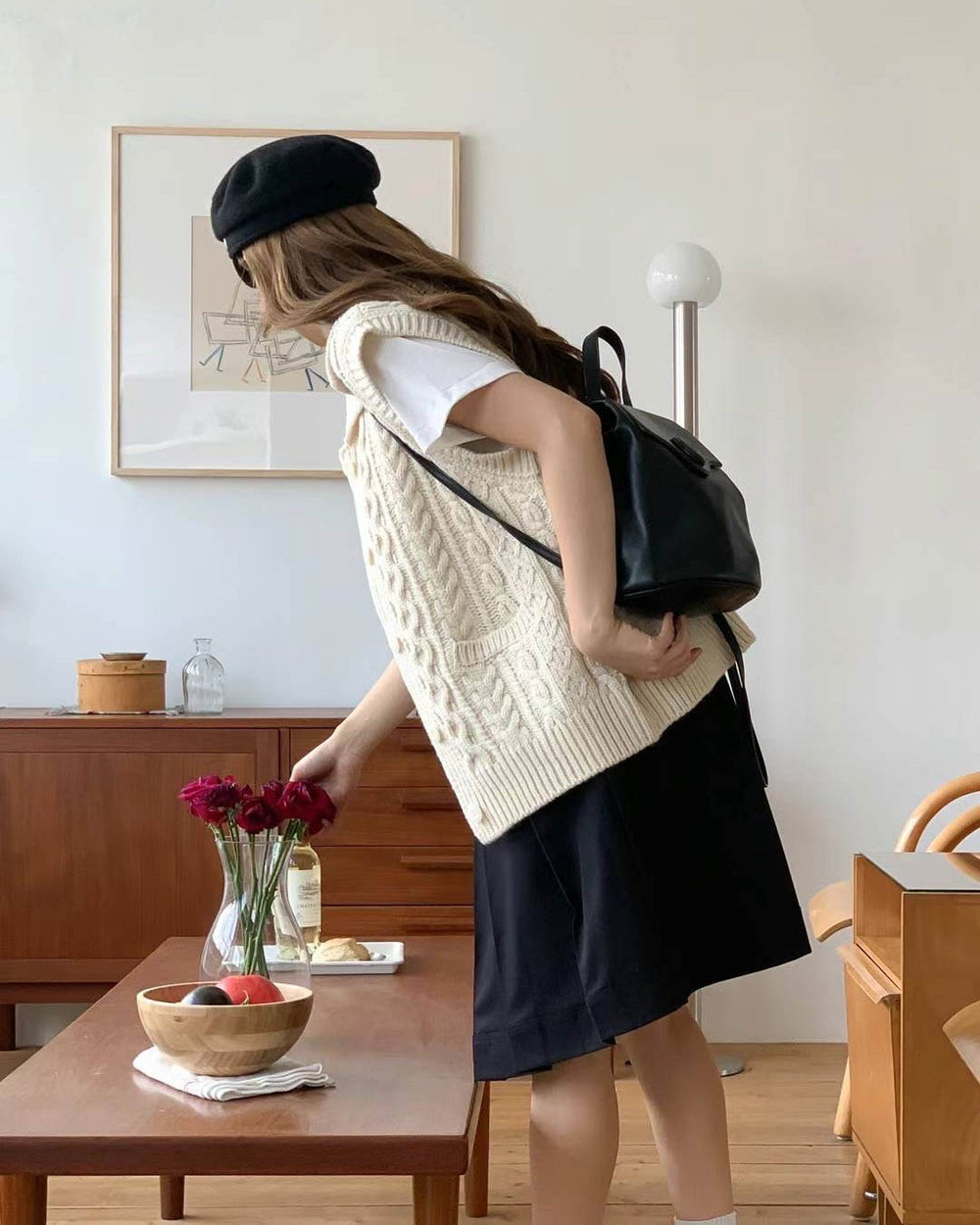 COMPACT KNIT VEST WITH SHIRT (Col: PNK/BRN/MIX) ー10.8(tue