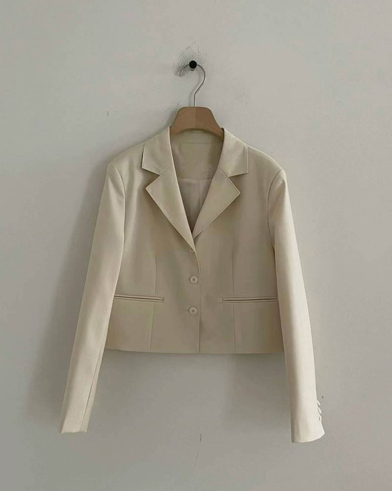 HENRI CROP BLAZER IVORY