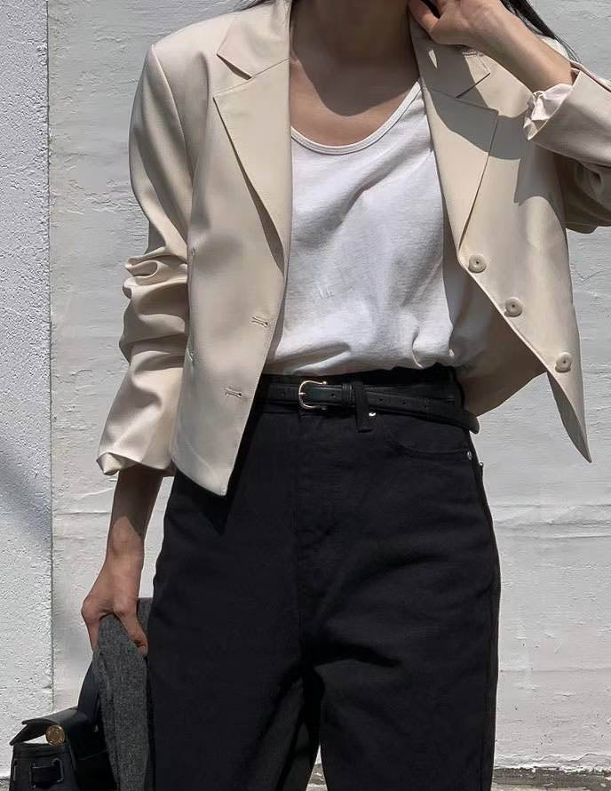 HENRI CROP BLAZER IVORY