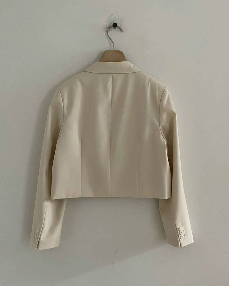 HENRI CROP BLAZER IVORY