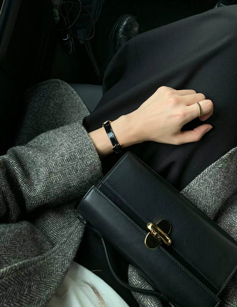 TATE HERRINGBONE BLAZER CHARCOAL