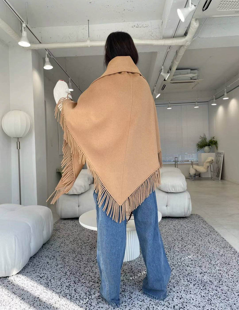 WOOL FRINGE SHAWL – SANNA New York