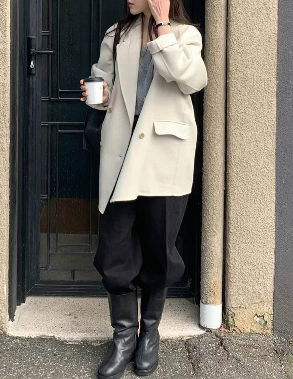 AIDA WOOL CASHMERE COAT IVORY