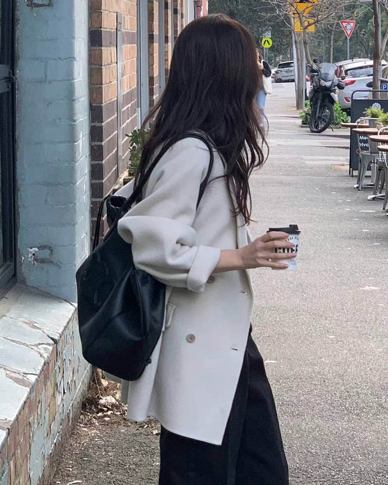 AIDA WOOL CASHMERE COAT IVORY
