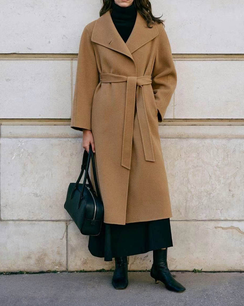 CHIARA WOOL CASHMERE OVERCOAT CAMEL