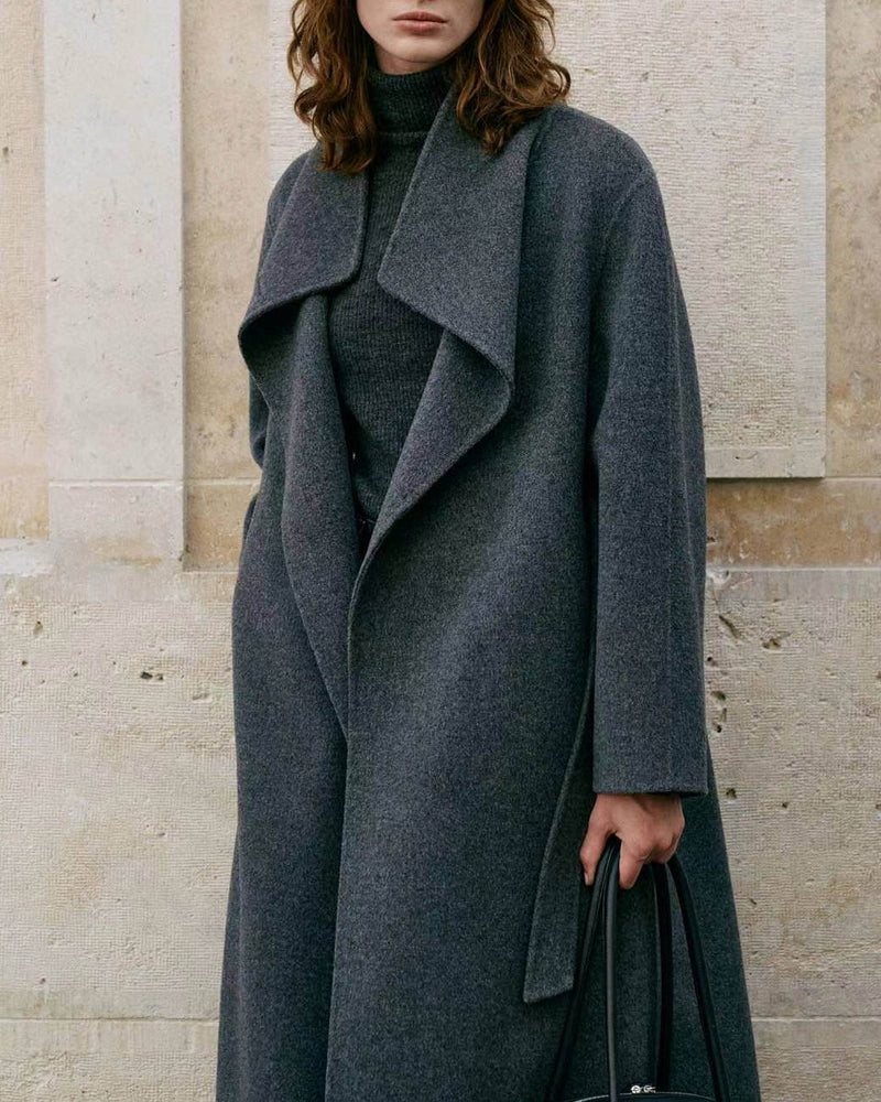 CHIARA WOOL CASHMERE OVERCOAT CHARCOAL