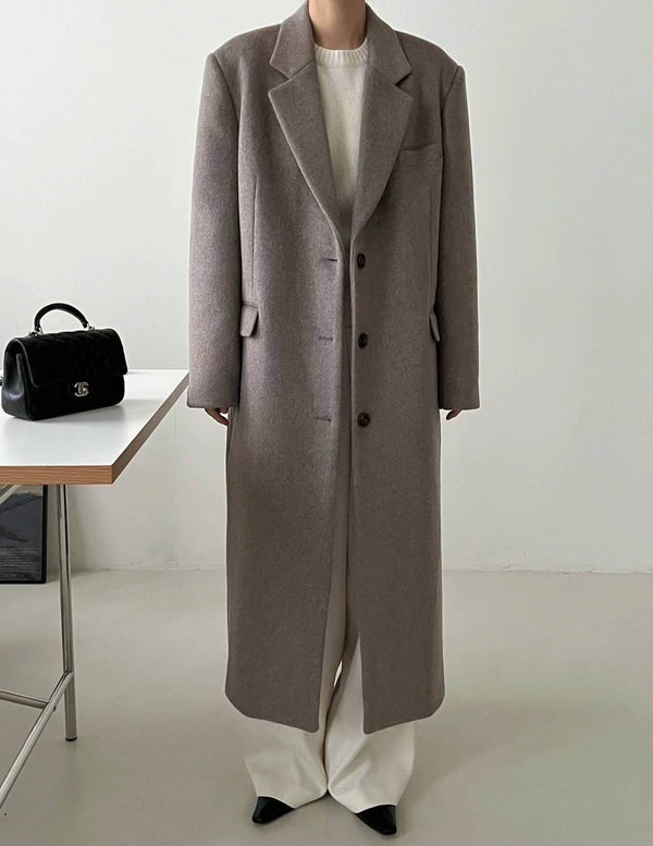 SANNA NY BEATRICE COAT BEIGE GREY