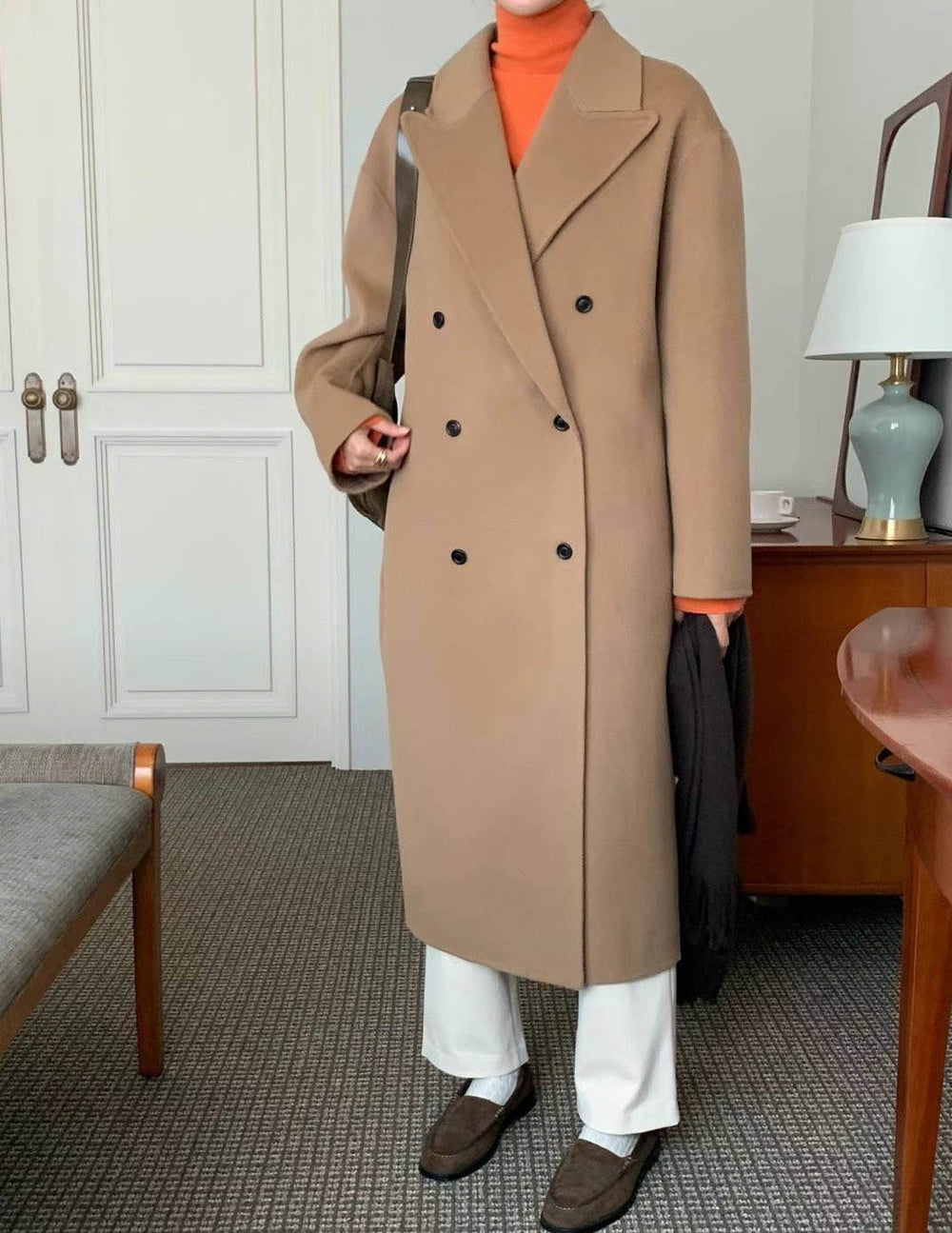 MARGAUX WOOL OVERCOAT CAMEL – SANNA New York