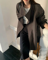 MARNIE HALF TRENCH CHARCOAL BROWN