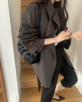 MARNIE HALF TRENCH CHARCOAL BROWN