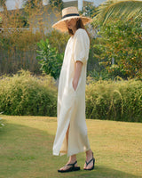 AILA DRESS BUTTERY BEIGE
