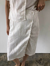 TEXTURED SATIN SKIRT IVORY