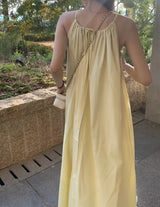 SWING HALTER DRESS YELLOW