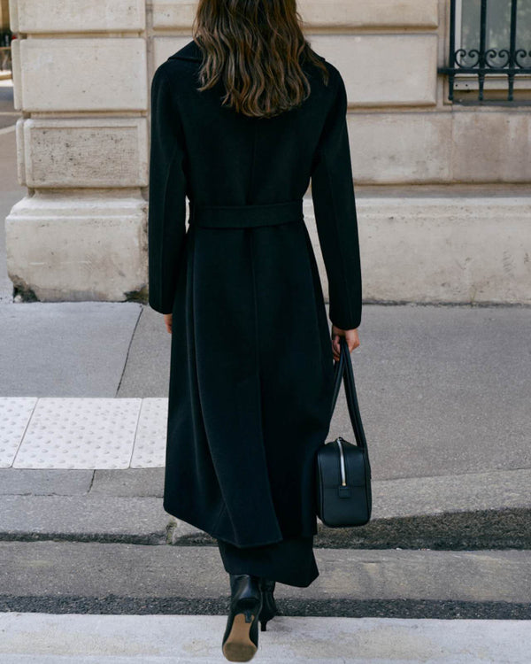 CAMILLE WOOL CASHMERE COAT BLACK