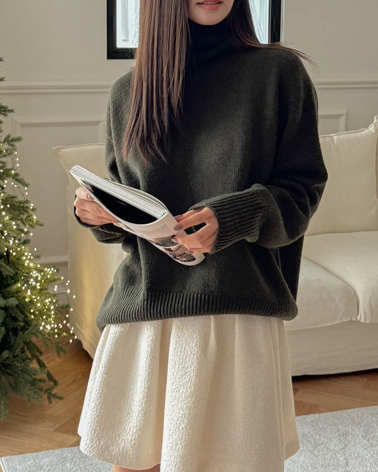 MARE WOOL TURTLENECK HUNTER GREEN