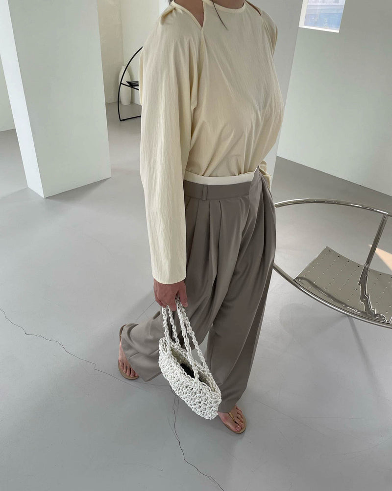 Layered Waistband Trousers