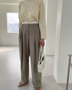 sanna ny layered waistband trousers