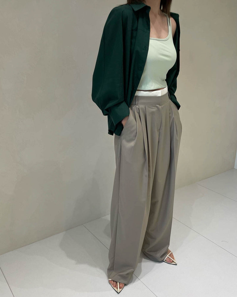 Layered Waistband Trousers