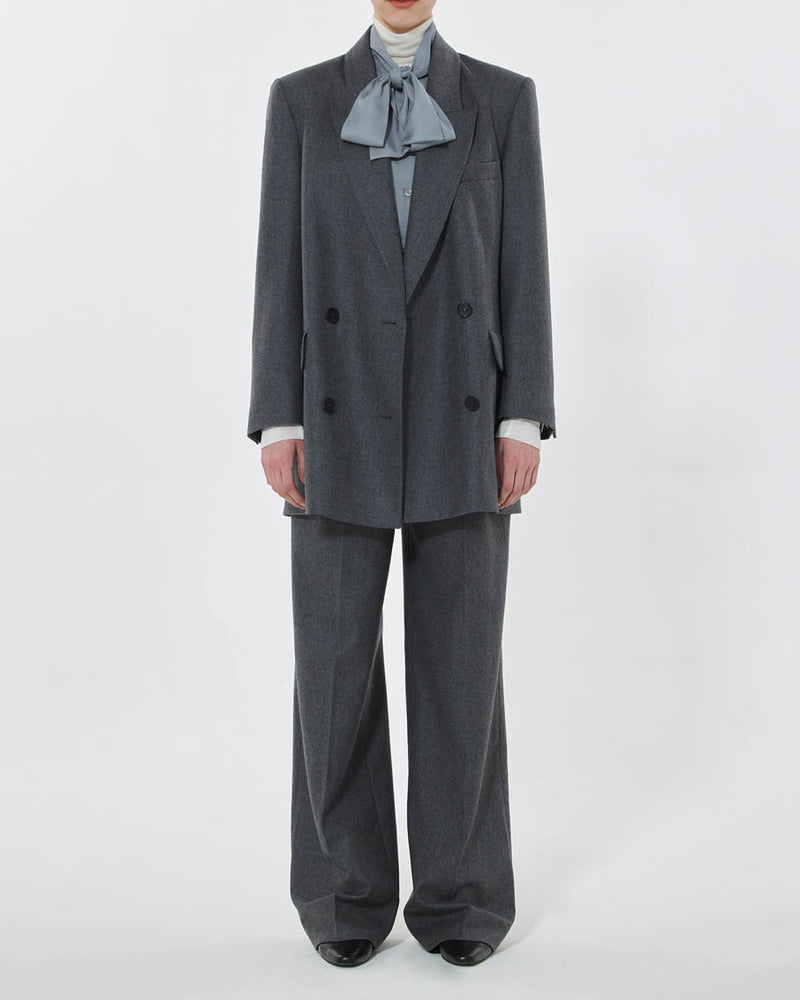 SANNA NY ALEXIS WOOL BLAZER CHARCOAL