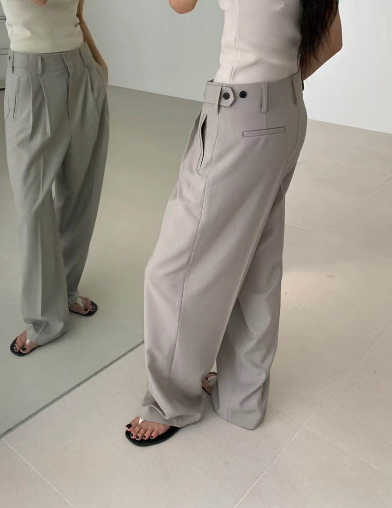 FRASIER TROUSERS Beige Grey