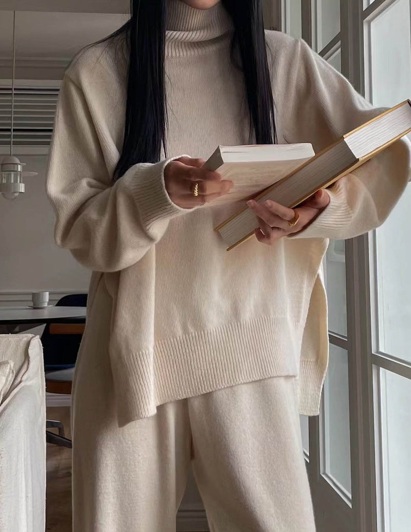 ARLES SIDE CUT TURTLENECK IVORY