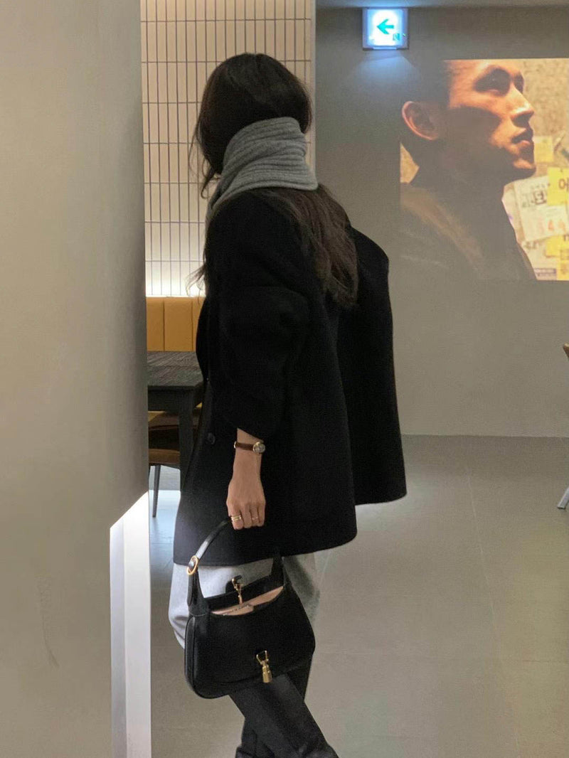 Aida Wool Cashmere Coat Black