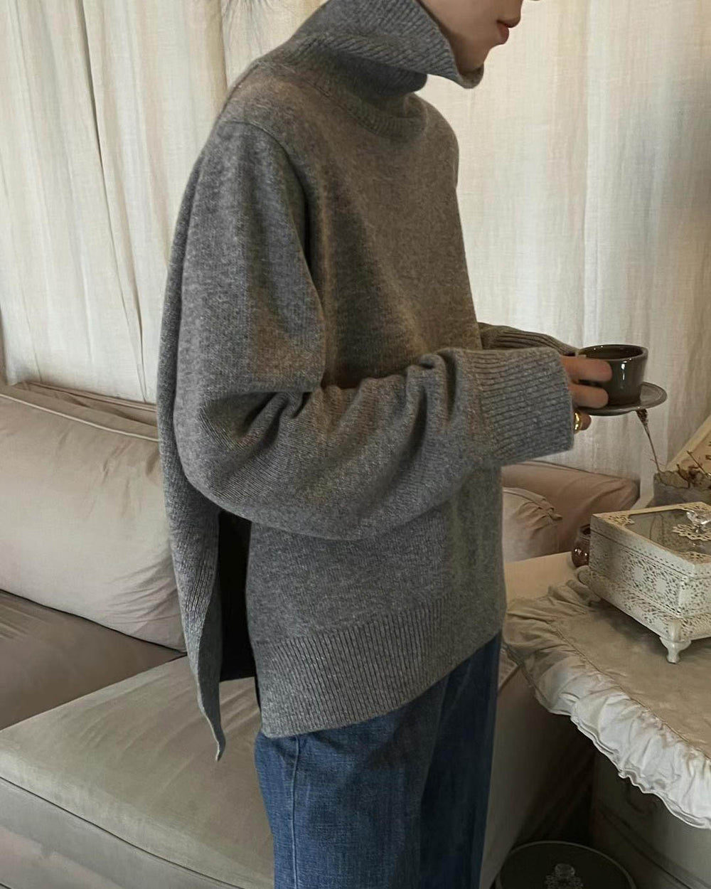 トップス glamb Sulman Turtle Knit L GB0425/KNT06 : Sulman Turtle Neck Knit / サルマン