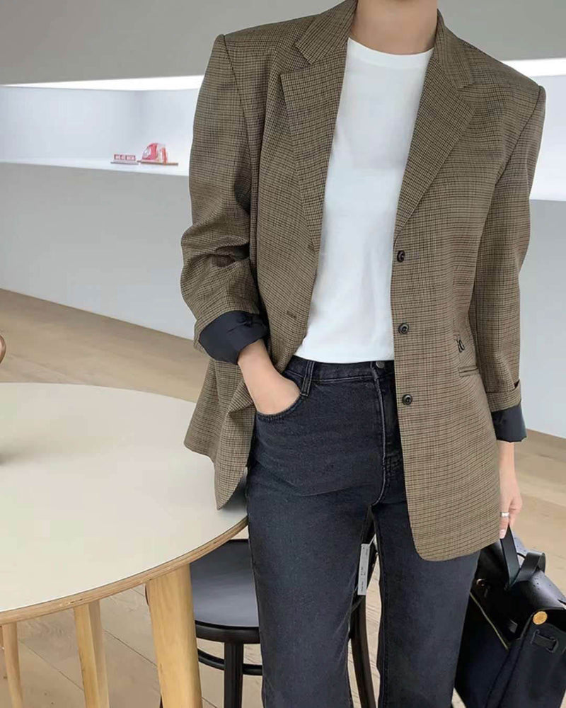 ELMS CHECK BLAZER