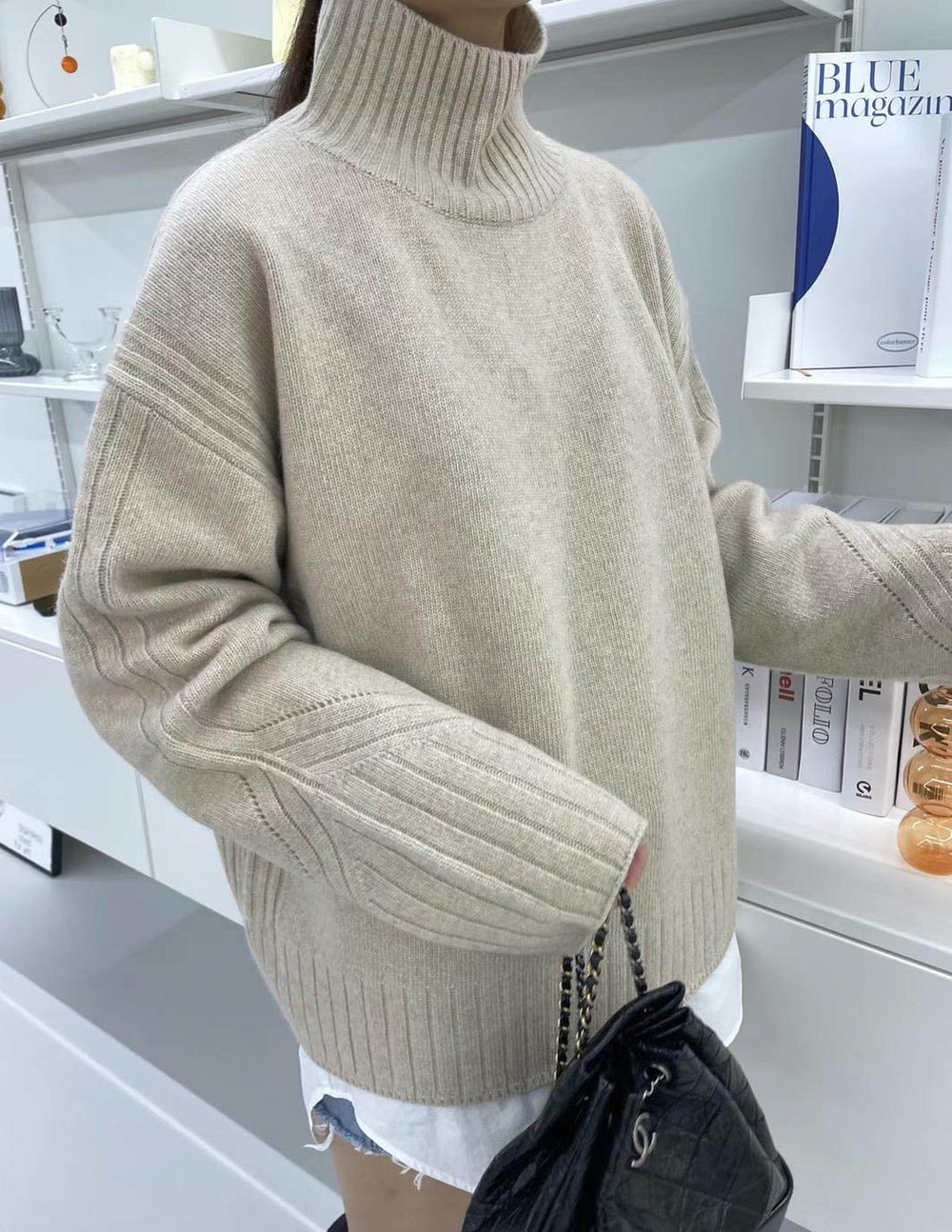 MARIS CASHMERE BLEND KNIT SOFT BEIGE – SANNA New York