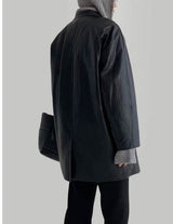 Pia Faux Leather Jacket Black