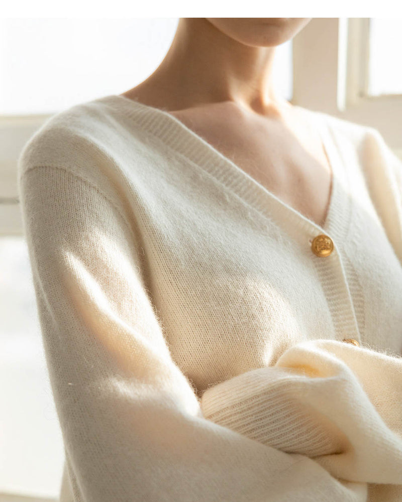 ILIA ALPACA CARDIGAN IVORY