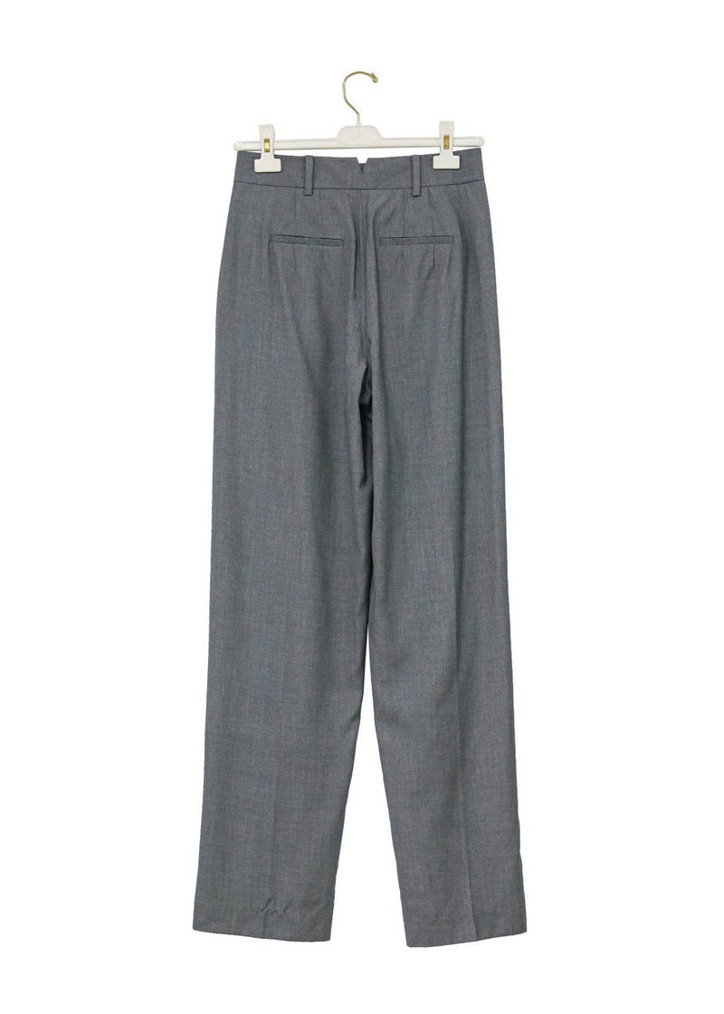 PLEATED WIDE LEG TROUSERS GRAPHITE